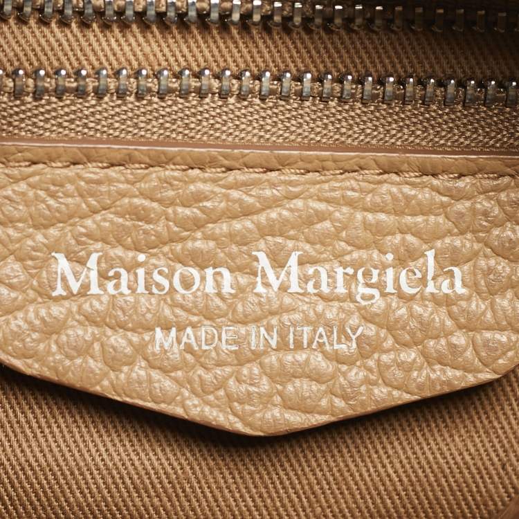 Pre Owned Maison Martin Margiela 5AC Beige Canvas and Leather Camera Bag
