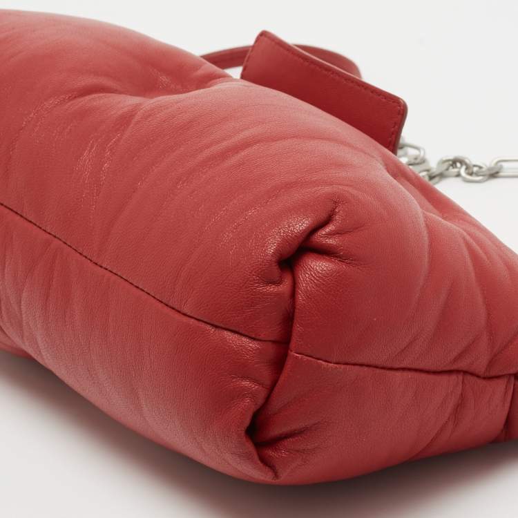 Pre Owned Maison Martin Margiela Red Quilted Leather Glam Slam Pochette
