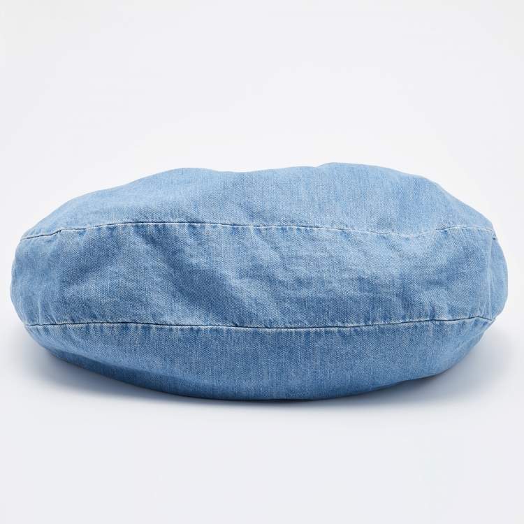 Pre Owned Maison Martin Margiela Blue Denim Large Hobo