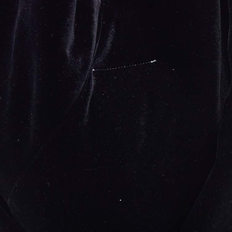 Pre Owned Maison Martin Margiela Black Velvet and Leather Hobo