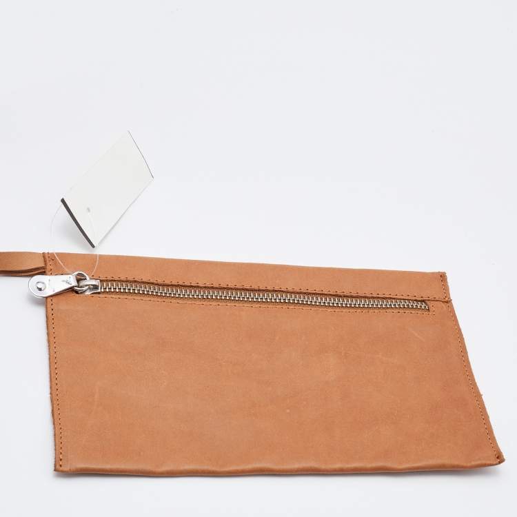 Pre Owned Maison Martin Margiela Brown Leather Oversized Hobo