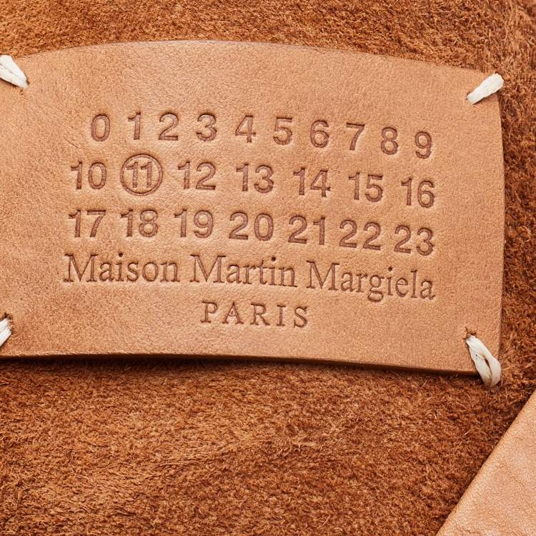 Pre Owned Maison Martin Margiela Brown Leather Oversized Hobo