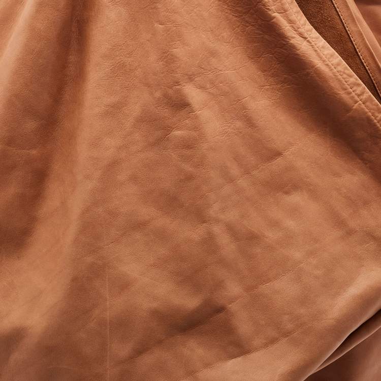 Pre Owned Maison Martin Margiela Brown Leather Oversized Hobo