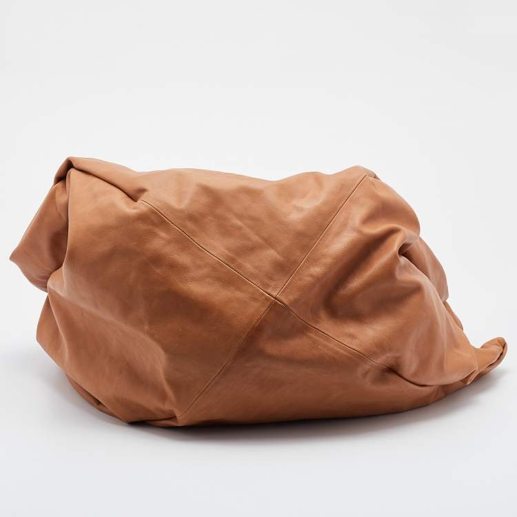 Pre Owned Maison Martin Margiela Brown Leather Oversized Hobo