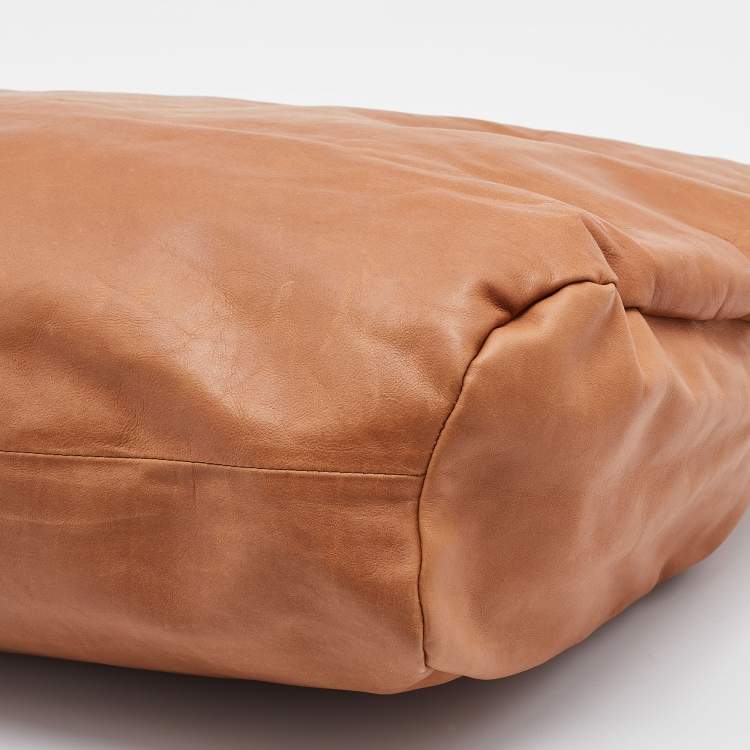 Pre Owned Maison Martin Margiela Brown Leather Shoulder Bag