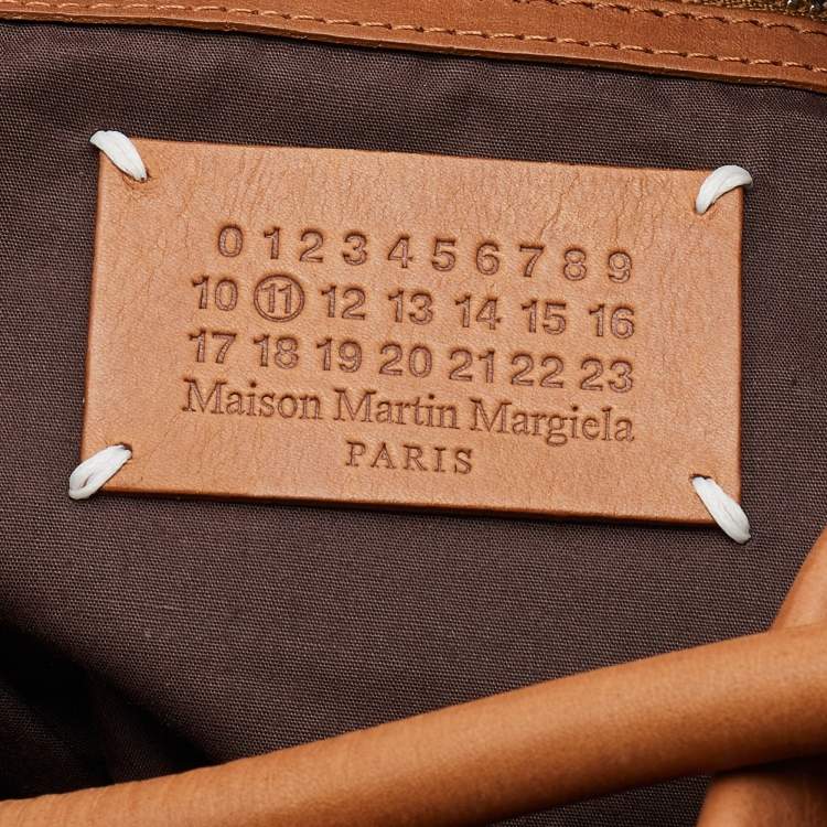 Pre Owned Maison Martin Margiela Brown Leather Shoulder Bag