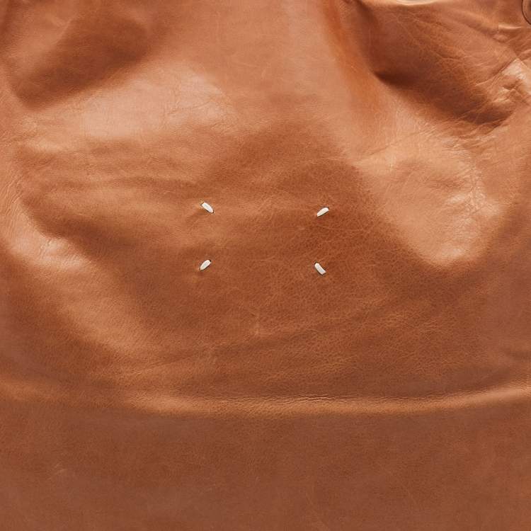 Pre Owned Maison Martin Margiela Brown Leather Shoulder Bag