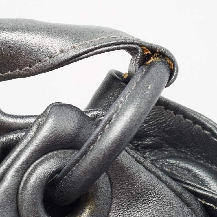 Pre Owned Maison Martin Margiela Silver Leather Shoulder Bag