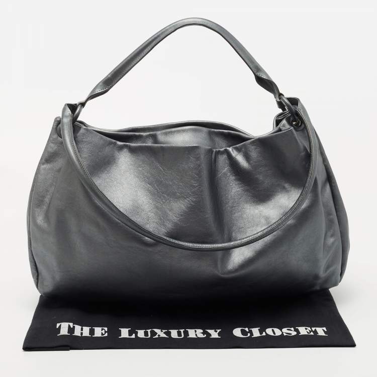 Pre Owned Maison Martin Margiela Silver Leather Shoulder Bag