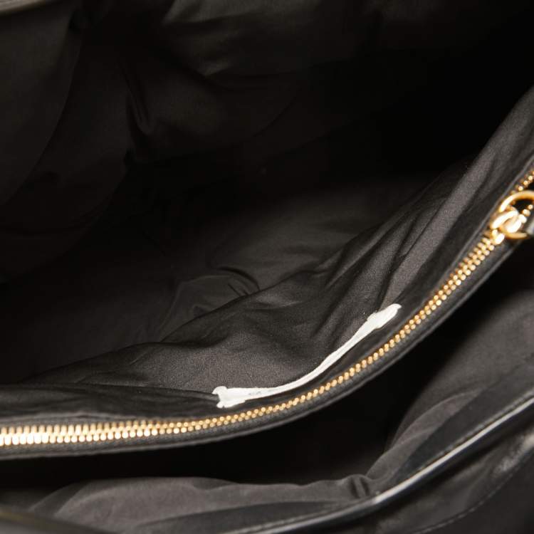 Pre Owned Maison Martin Margiela Black Leather Large Glam Sam Shoulder  Bag