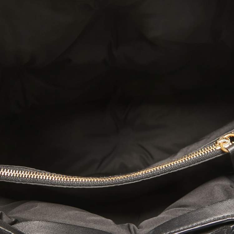 Pre Owned Maison Martin Margiela Black Leather Large Glam Sam Shoulder  Bag