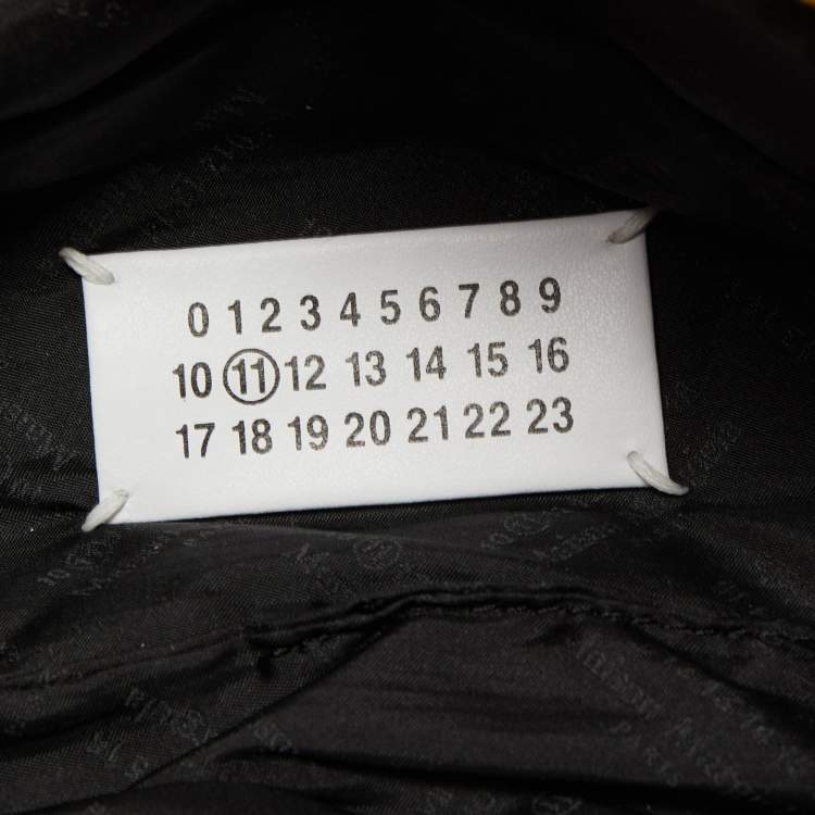 Pre Owned Maison Martin Margiela Yellow/Black Nylon and Leather Belt Bag 