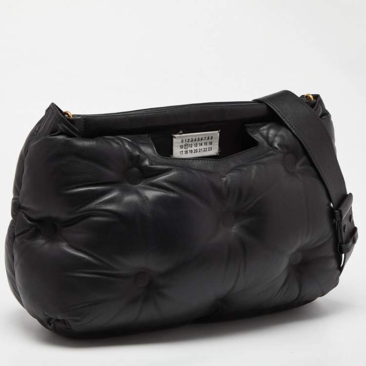 Pre Owned Maison Martin Margiela Black Leather  Glam Sam Bag