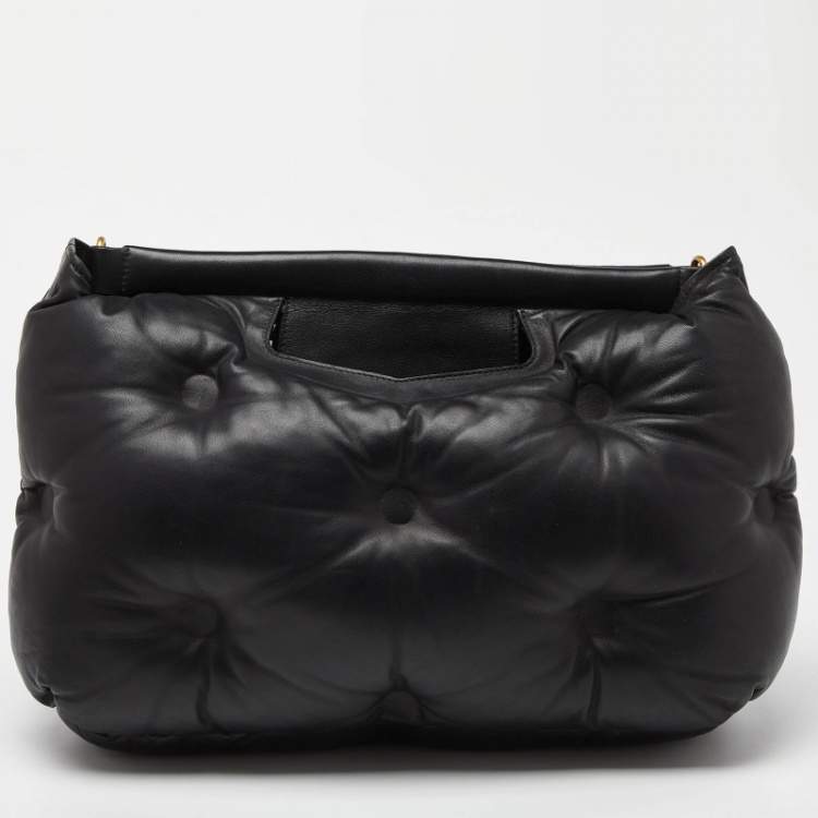 Pre Owned Maison Martin Margiela Black Leather  Glam Sam Bag