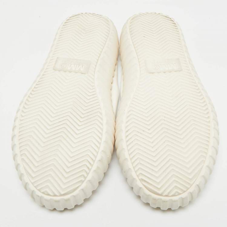 Pre Owned Maison Martin Margiela White Leather Slip On Sneakers Size 36