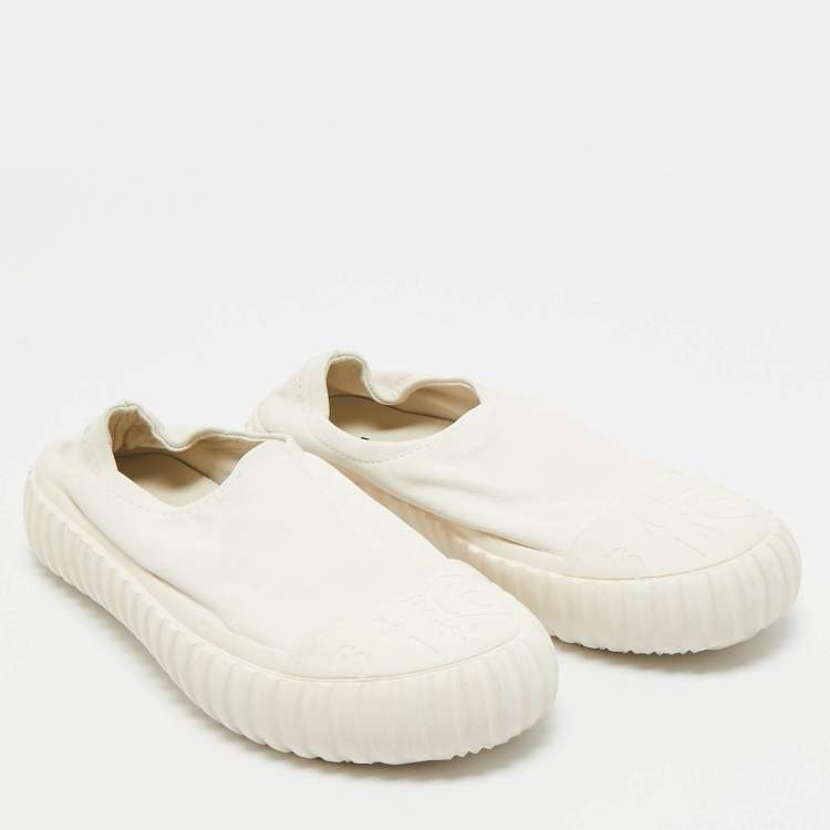 Pre Owned Maison Martin Margiela White Leather Slip On Sneakers Size 36