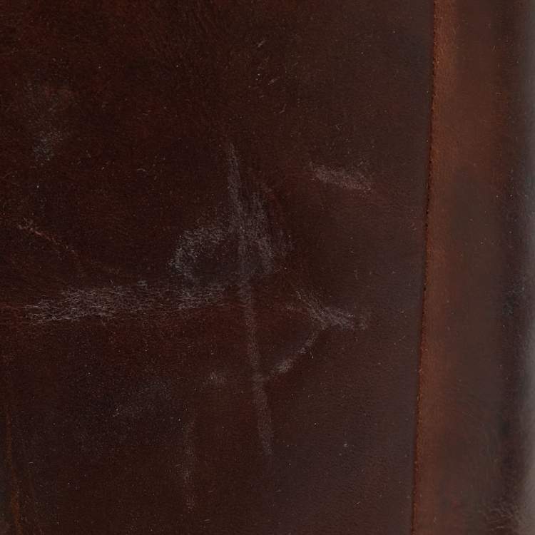 مملوكة مسبقًا Maison Martin Margiela Size 38 Brown Leather Knee Length Boots