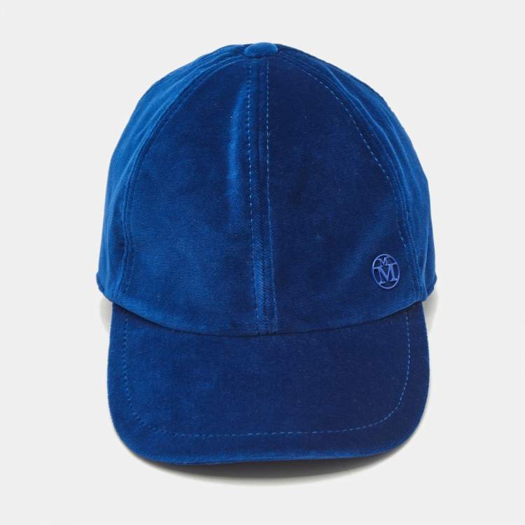 مملوكة مسبقًا Maison Michel Paris Blue Velvet Tiger Cap M