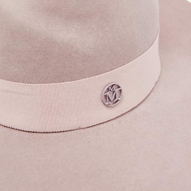 Pre Owned Maison Michel Paris Lavender Felt Virginie Fedora Hat S