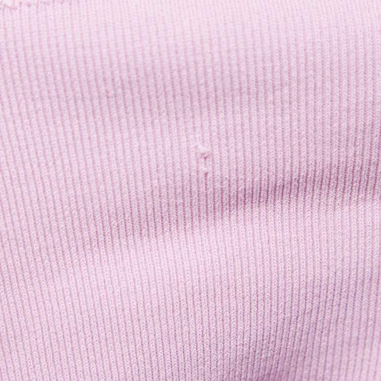 Pre Owned Maje Purple Rib Knit Buttoned Mimosalia Top M