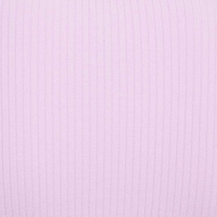 Pre Owned Maje Purple Rib Knit Buttoned Mimosalia Top M