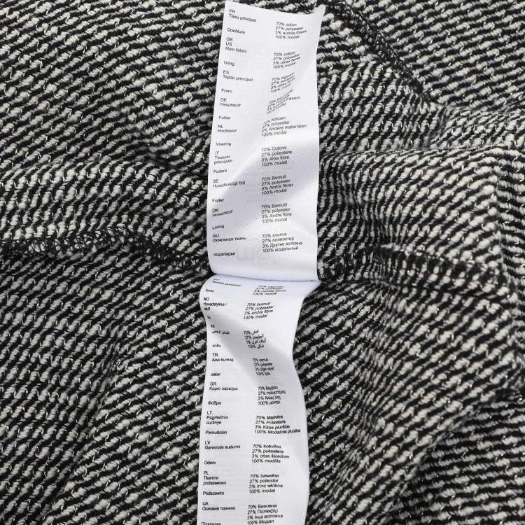 Pre Owned Maje Black/White Tweed Sleeveless Jumpsuit XXS