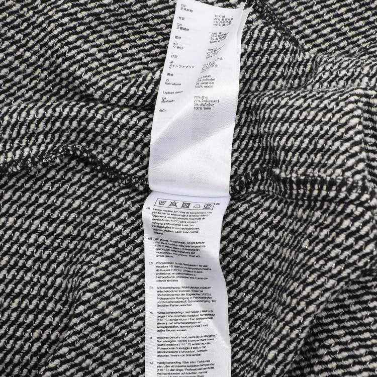 Pre Owned Maje Black/White Tweed Sleeveless Jumpsuit XXS