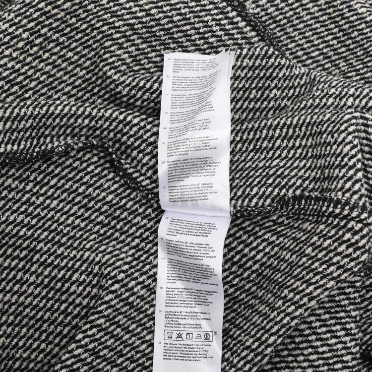 Pre Owned Maje Black/White Tweed Sleeveless Jumpsuit XXS
