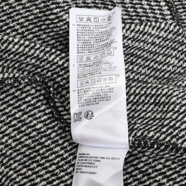 Pre Owned Maje Black/White Tweed Sleeveless Jumpsuit XXS