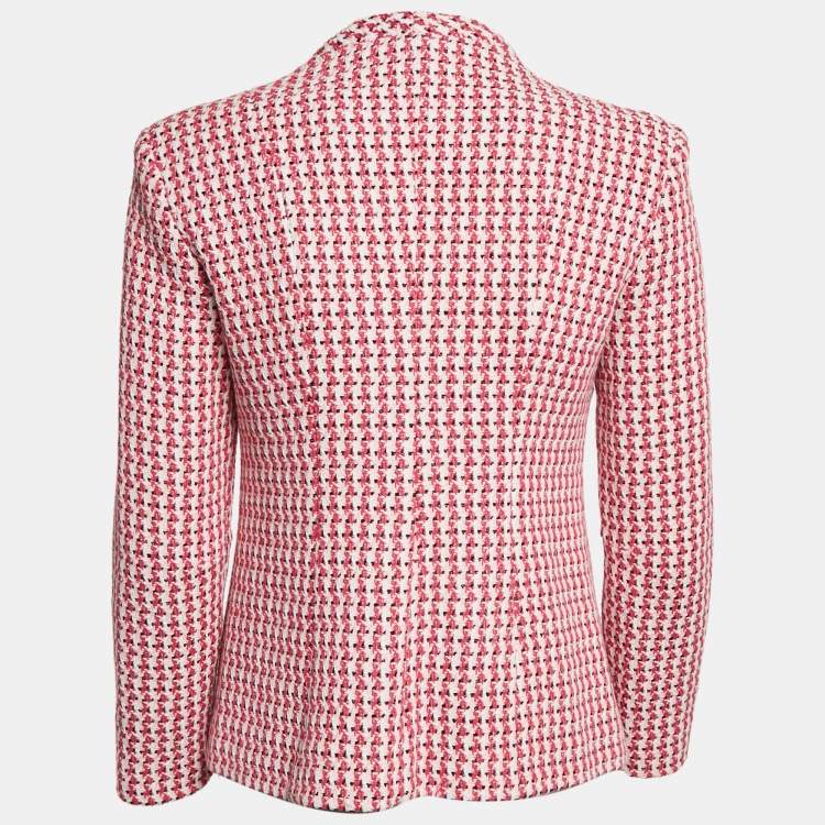 Pre Owned Maje Fuschia Pink Tweed Button Front Jacket M