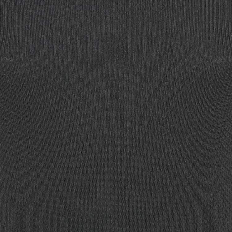 مملوكة مسبقًا Maje Midnight Blue Rib Knit Cut-Out Detail Rolora Maxi Dress L