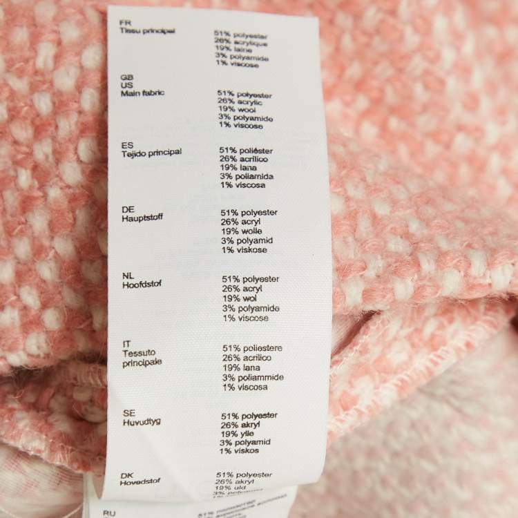 Pre Owned Maje Pink Tweed Rirosila Mini Dress M