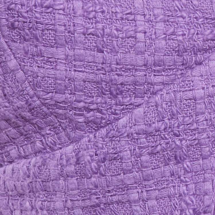 Pre Owned Maje Purple Tweed Lapraia Bralette Top M