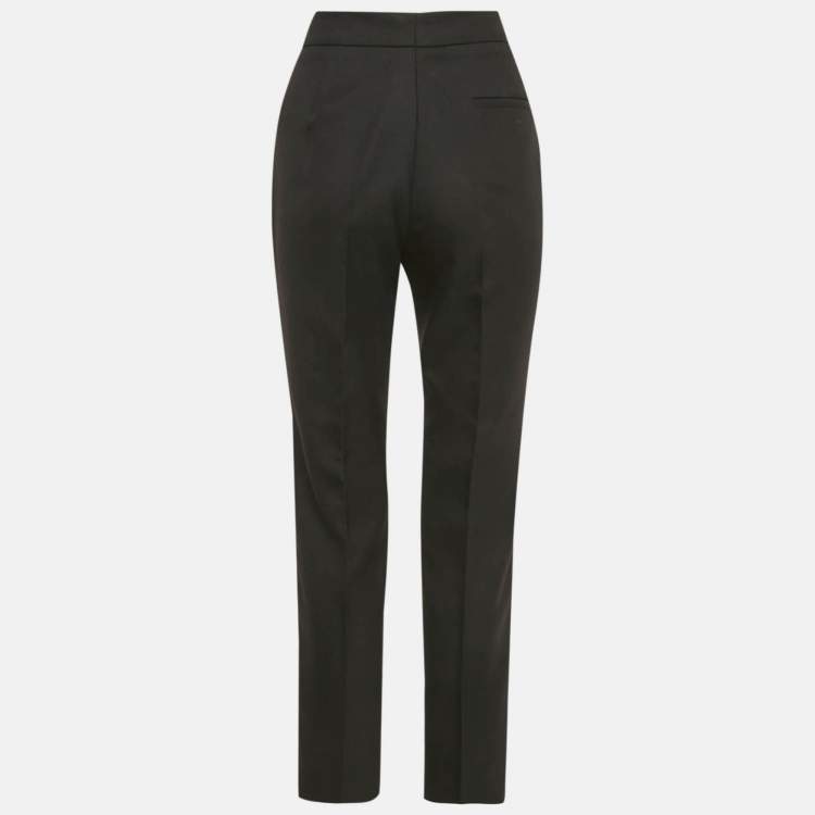Pre Owned Maje Black Gabardine Tailored Trousers M