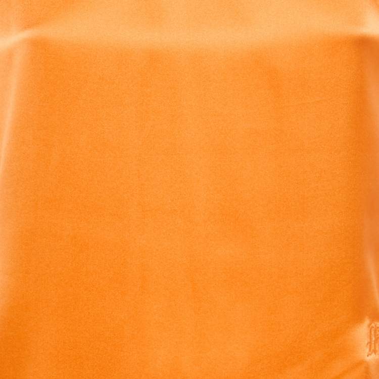 Pre Owned Maje Orange Logo Embroidered Silk T-Shirt S