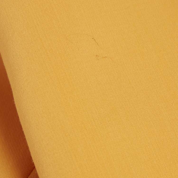 مملوكة مسبقًا Maje Orange Cotton Embellished Openwork Tailored Dress S