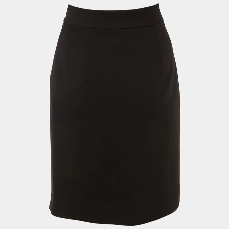Pre Owned Maje Black Crepe Jipa Pencil Skirt M