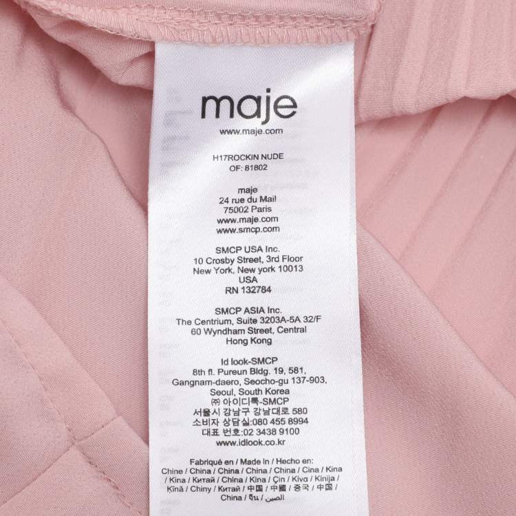 Pre Owned Maje Pink Viscose Dress S