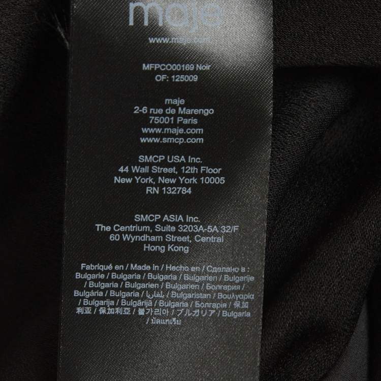 Pre Owned Maje Black Crepe Jumpsuit M