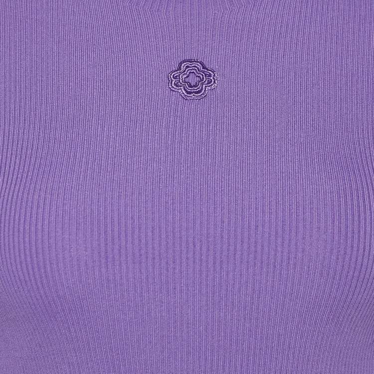 Pre Owned Maje Purple Knit Mock Neck Top S
