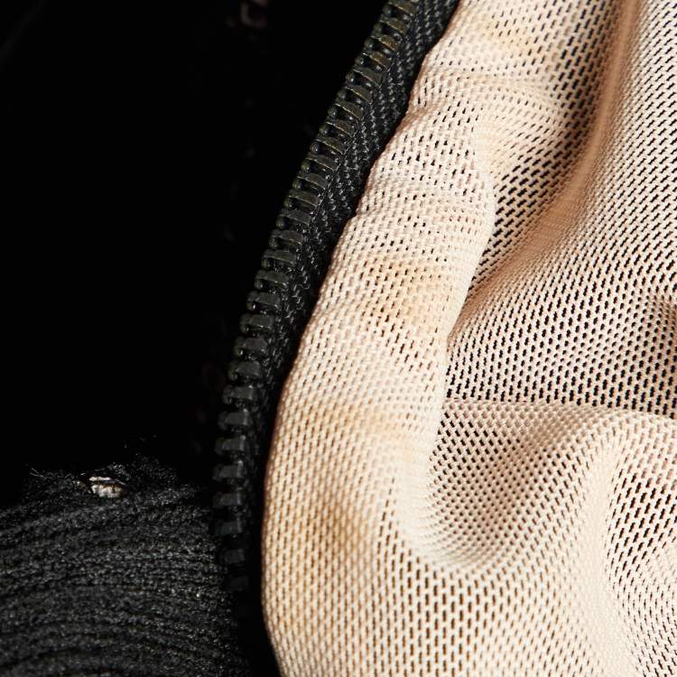 مملوكة مسبقًا Maje Black Knit & Lace Relane Fit & Flare Dress S