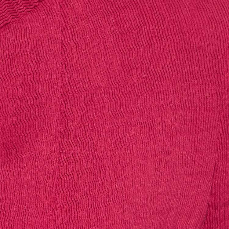Pre Owned Maje Pink Crinkle Crepe Single Breasted Blazer M