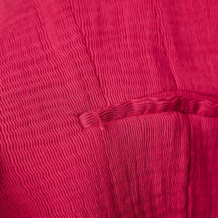 Pre Owned Maje Pink Crinkle Crepe Single Breasted Blazer M