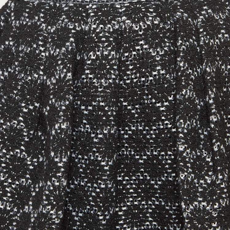 Pre Owned Maje Black Basket Mesh Jania Pouf Skirt S