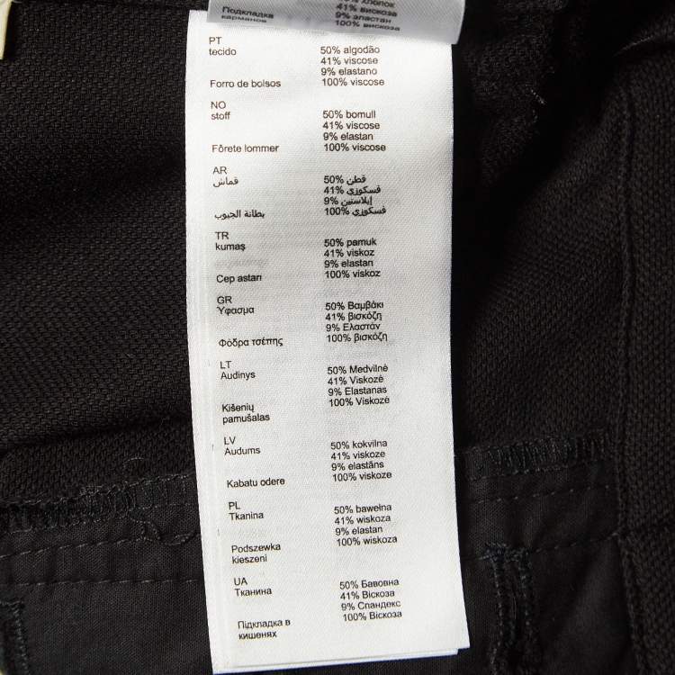 Pre Owned Maje Black Cotton Polaris Wide Leg Crop Trousers XS