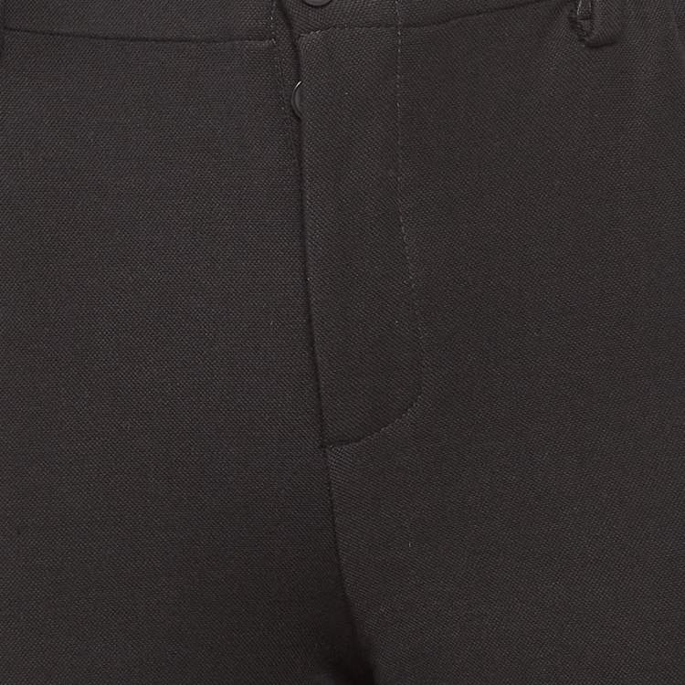 Pre Owned Maje Black Cotton Polaris Wide Leg Crop Trousers XS