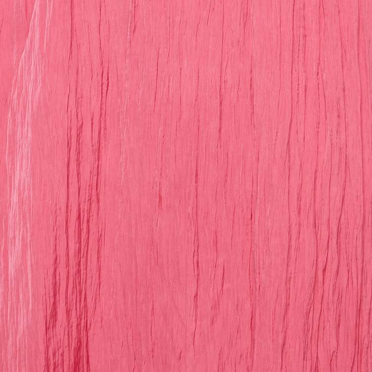 Pre Owned Maje Pink Crinkled Crepe Cut-Out Runeti Midi Dress M