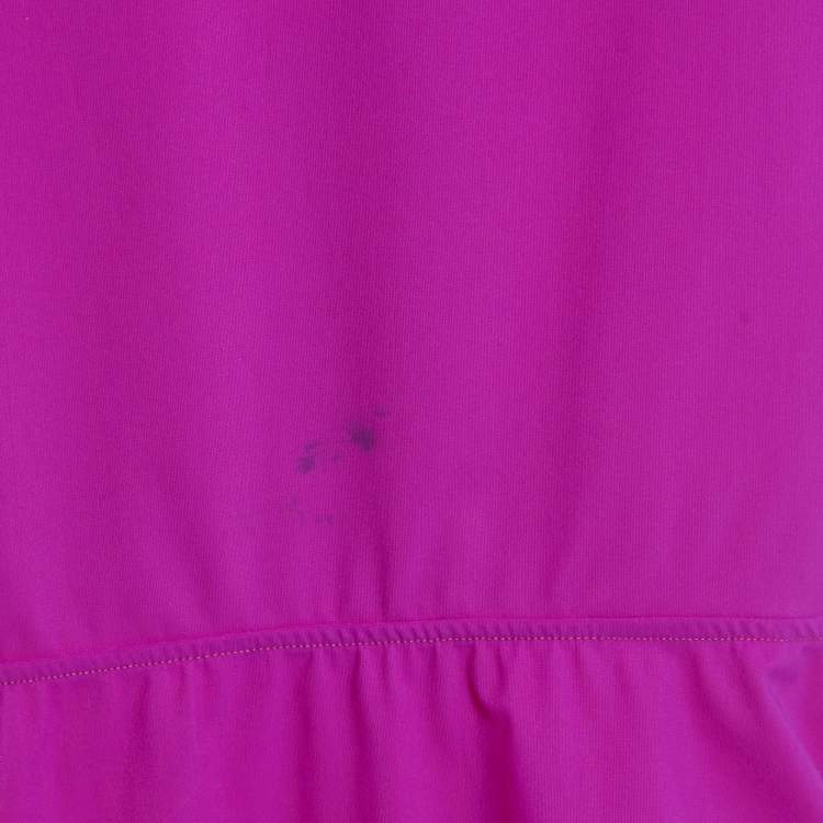 Pre Owned Maje Pink Jersey Plunging Neck Tilio Bodysuit L