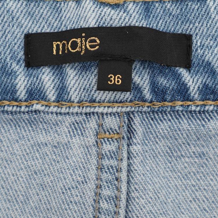 Pre Owned Maje Blue Denim Jeans S
