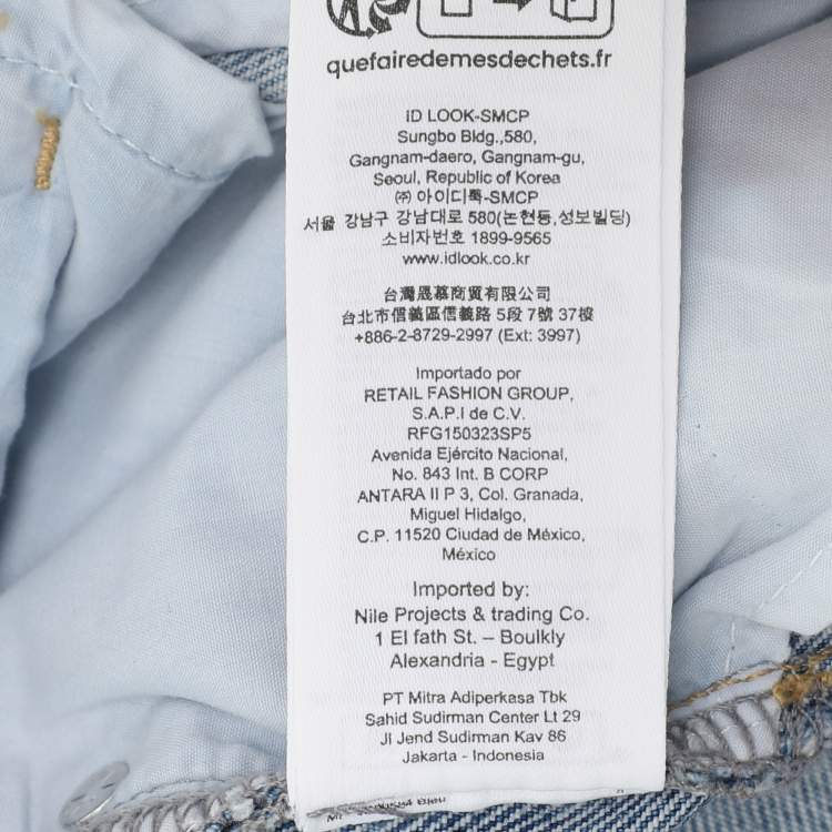 Pre Owned Maje Blue Denim Jeans S